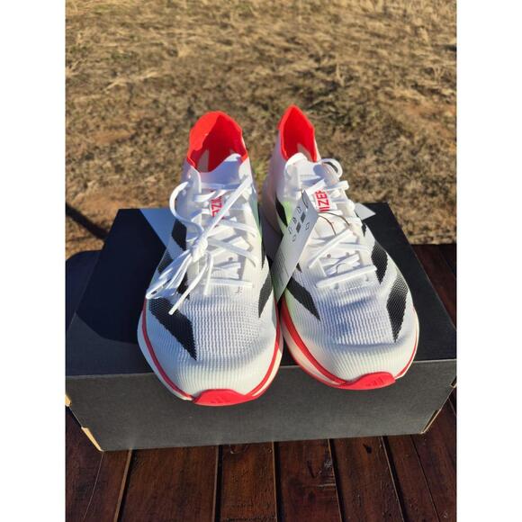 adidas Adizero Takumi Sen 10 White Black Lucid Red Size 9.5 - IH5712 $180 MSRP - Picture 3 of 8